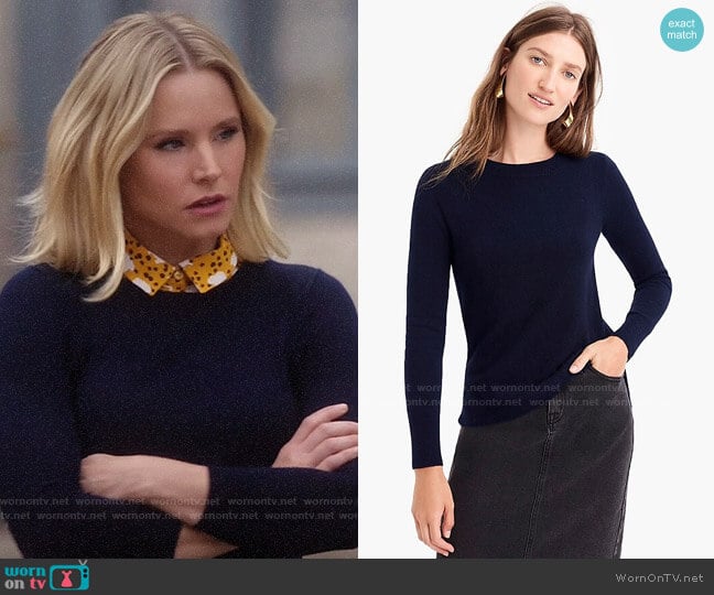 Eleanor’s navy sweater on The Good Place