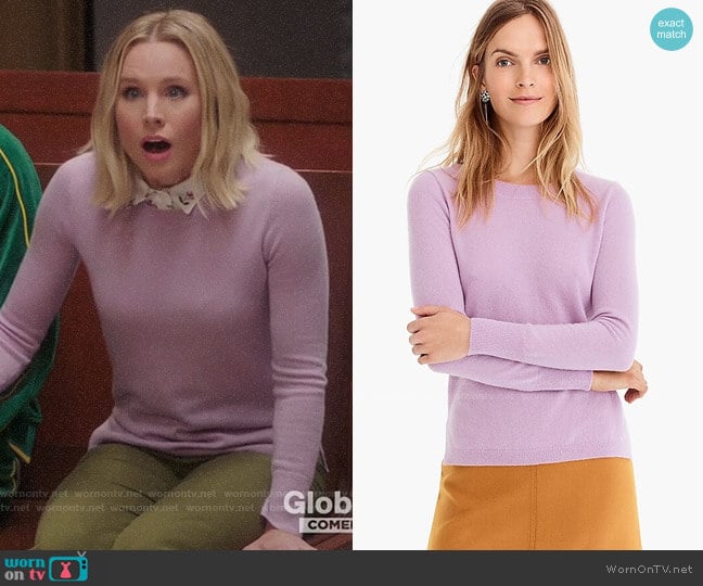 Eleanor’s lilac sweater on The Good Place