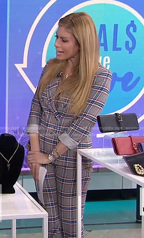 jill’s grey and blue plaid suit on Today