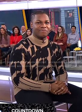WornOnTV: John Boyega's white sleeve stripe jacket on The Drew