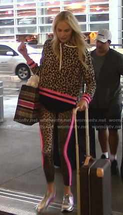 Kameron’s leopard print hoodie and leggings on The Real Housewives of Dallas