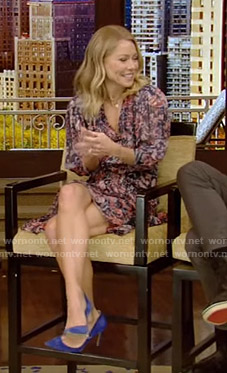 Kelly’s metallic printed mini dress on Live with Kelly and Ryan