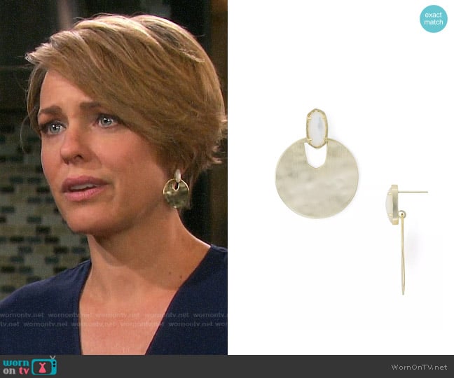 Kendra Scott Deena Earrings worn by Nicole Walker (Arianne Zucker) on Days of our Lives