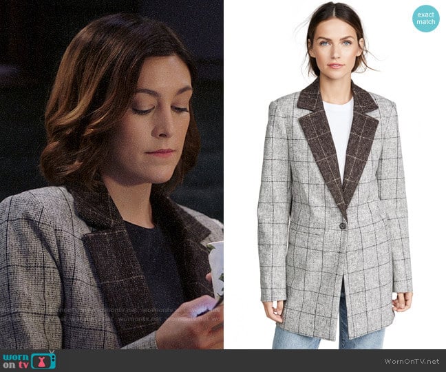 Laveer Colorblock Oversized Man Blazer worn by Sydney Strait (Caitlin McGee) on Bluff City Law