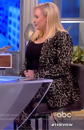 Meghan’s leopard print blazer and pants on The View