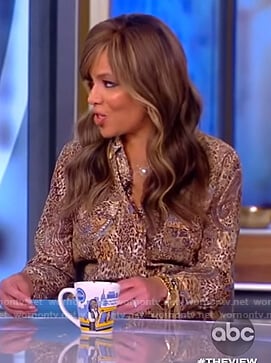 Sunny’s leopard print jumpsuit on The View