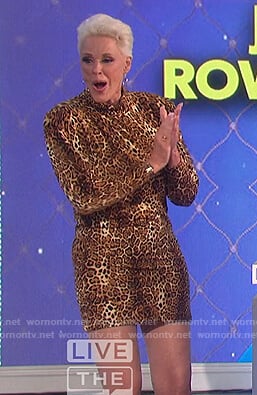 Brigitte Nielsen’s leopard print mini dress on The Talk