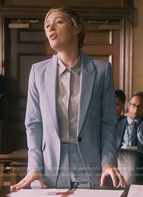 Bonnie's light blue blazer and pants on How to Get Away with Murder