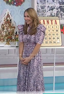 Lori Bergamotto's pink snake print dress on Today