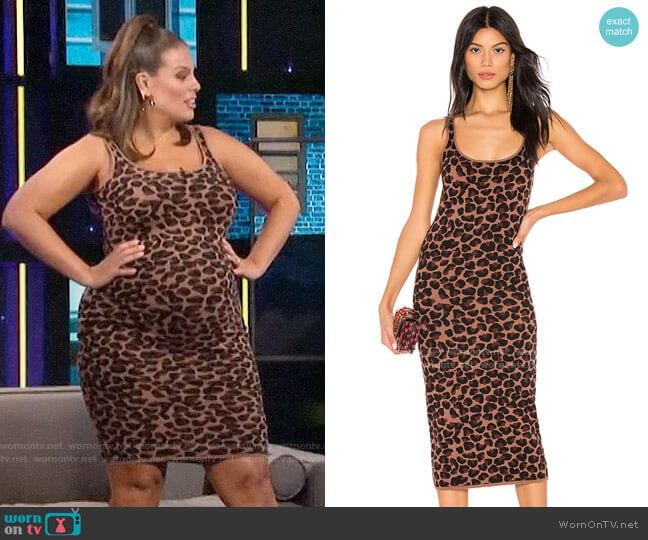 LPA Emelie Dress worn by Ashley Graham on A Little Late with Lilly Singh