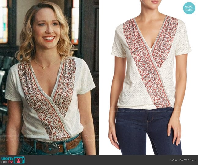 Lucky Brand Wildflower Surplice Top worn by Ginny (Anna Camp) on Perfect Harmony