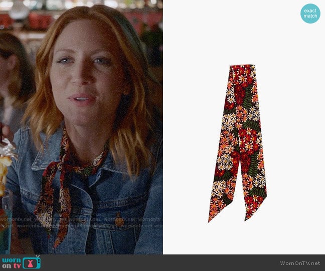 Madewell Silk Skinny Bandana worn by Julia Bechley (Brittany Snow) on Almost Family