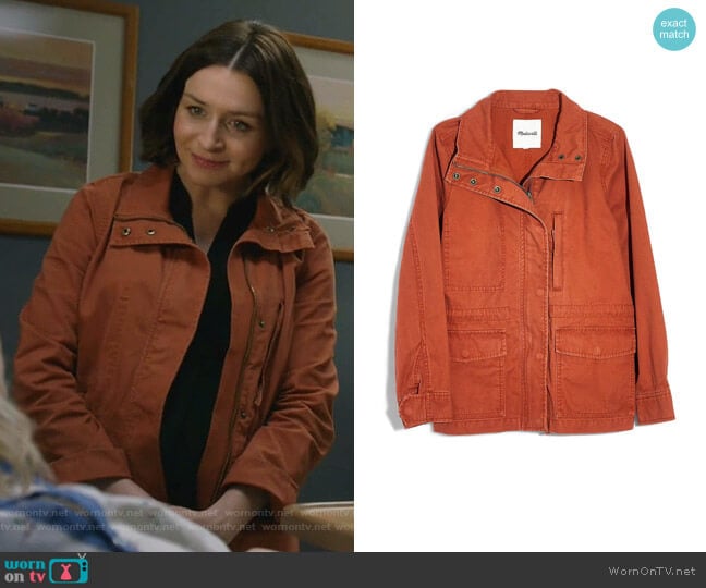 Passage Jacket by Madewell worn by Amelia Shepherd (Caterina Scorsone) on Greys Anatomy