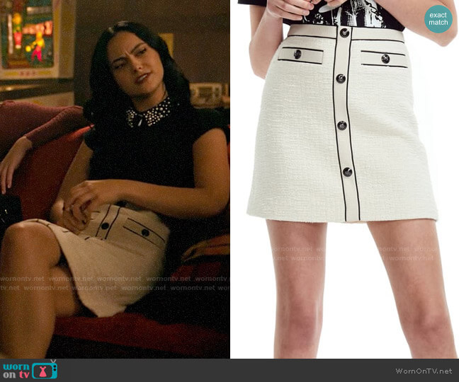 Maje Joppy Skirt worn by Veronica Lodge (Camila Mendes) on Riverdale