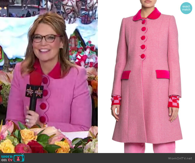 The Sunday Best Coat by Marc Jacobs worn by Savannah Guthrie on Today