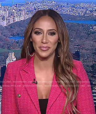 Melissa Gorga's pink tweed blazer on E! News Daily Pop