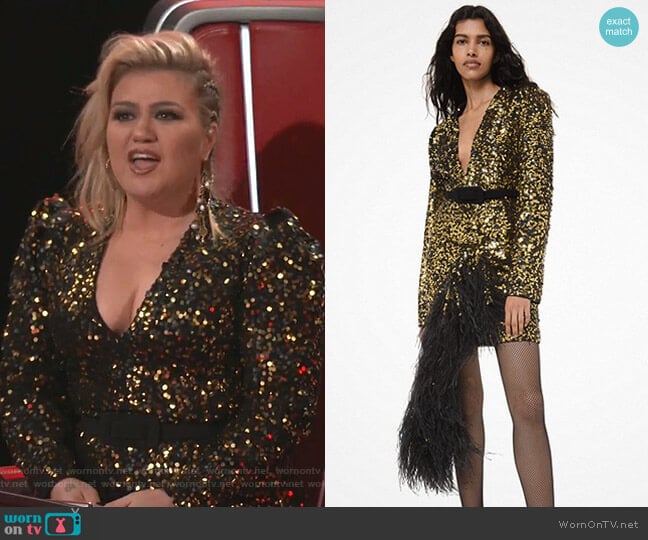 WornOnTV: Kelly Clarkson’s sequin v-neck dress on The Voice | Kelly ...