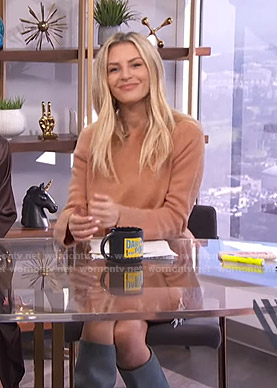 WornOnTV: Morgan's brown turtleneck sweater dress and boots on E