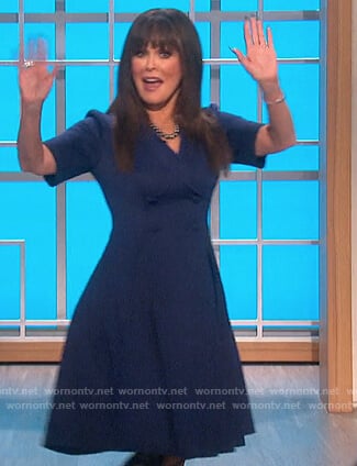 Marrie's blue double breasted blazer on The Talk