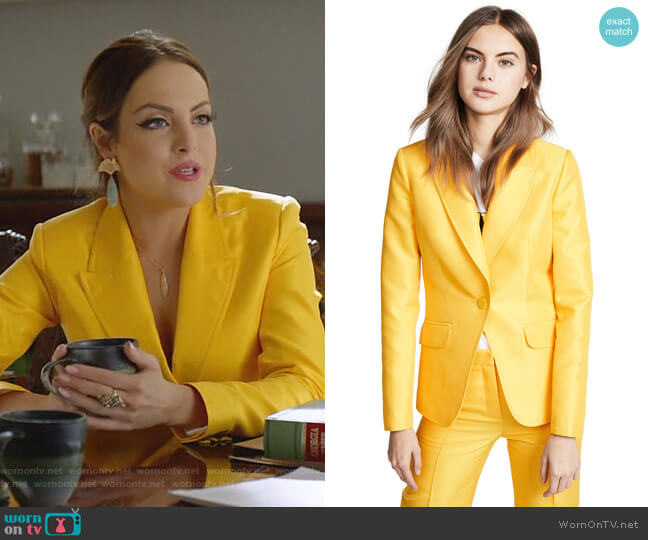 Egoiste Jacket by Pallas worn by Fallon Carrington (Elizabeth Gillies) on Dynasty