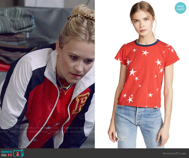 Pam & Gela Star Print Logo Crop Tee worn by Roxy Doyle (Emily Osment) on Almost Family