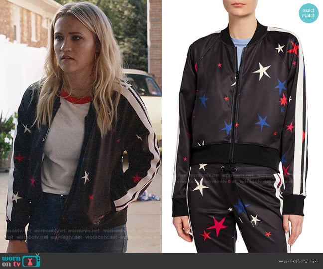 Pam & Gela Star Crop Track Jacket  worn by Roxy Doyle (Emily Osment) on Almost Family