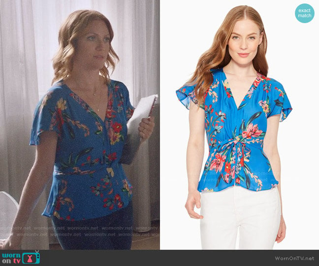 Parker Cedric Top in Zinnea worn by Julia Bechley (Brittany Snow) on Almost Family