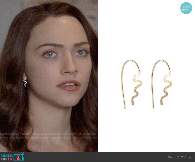 Peggy Li Small Aztec Spike Earrings worn by Cara Bloom (Violett Beane) on God Friended Me