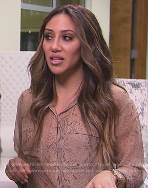 Melissa’s snakeskin blouse on The Real Housewives of New Jersey