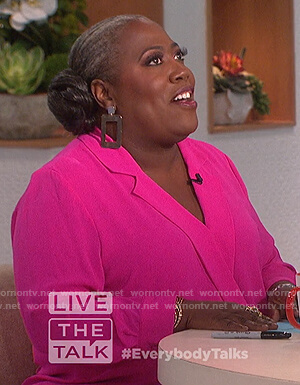 Sheryl’s pink wrap blouse on The Talk