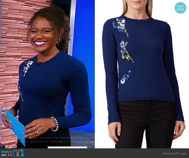 Applique Sweater by Prabal Gurung worn by Janai Norman  on Good Morning America