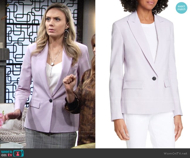 Rag & Bone Cairo Wool Single-Button Blazer worn by Abby Newman (Melissa Ordway) on The Young and the Restless