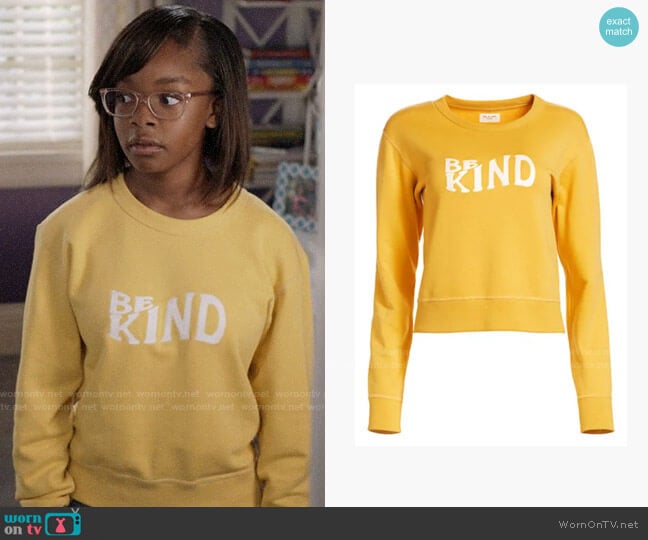 Rag & Bone Be Kind Crewneck Sweatshirt worn by Diane Johnson (Marsai Martin) on Black-ish