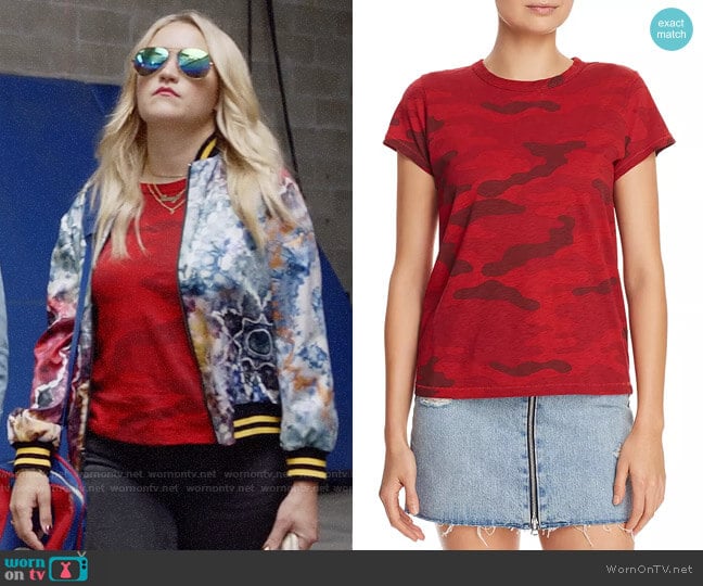 Rag & Bone Camo Tee worn by Roxy Doyle (Emily Osment) on Almost Family