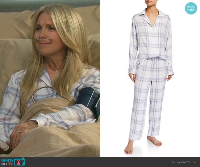 Rails Plaid Classic Pajama Set worn by Jennifer Horton (Melissa Reeves) on Days of our Lives