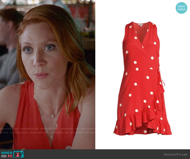 Rails Madison Polka-Dot Wrap Dress worn by Julia Bechley (Brittany Snow) on Almost Family