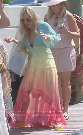 Braunwyn's rainbow ombre dress on The Real Housewives of Orange County