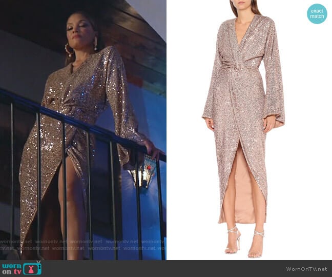 Sequined Gown by Rasario worn by Dominique Deveraux (Michael Michele) on Dynasty