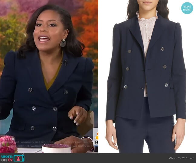 Double Breasted Jacket by Rebecca Taylor worn by Sheinelle Jones  on Today