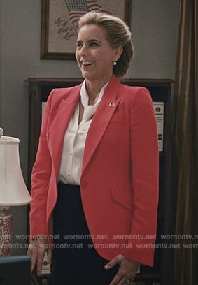 Elizabeth’s red blazer on Madam Secretary