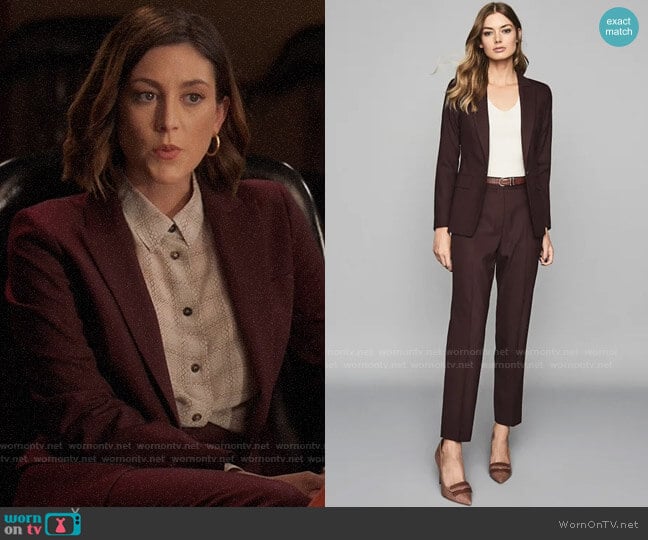 Reiss Lissia Blazer & Trousers worn by Sydney Strait (Caitlin McGee) on Bluff City Law