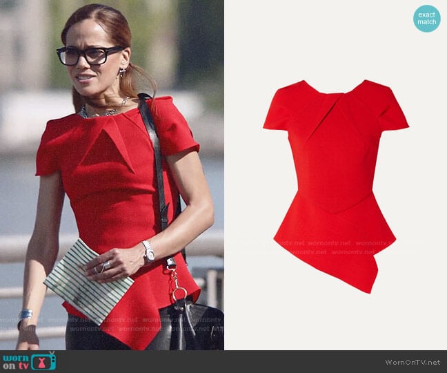 Roland Mouret Bracknell Top worn by Amanda Doherty (Victoria Cartagena) on Almost Family