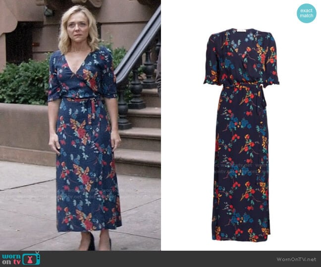 Sea Mari Floral Wrap Maxi Dress worn by Susan (Rachel Bay Jones) on God Friended Me