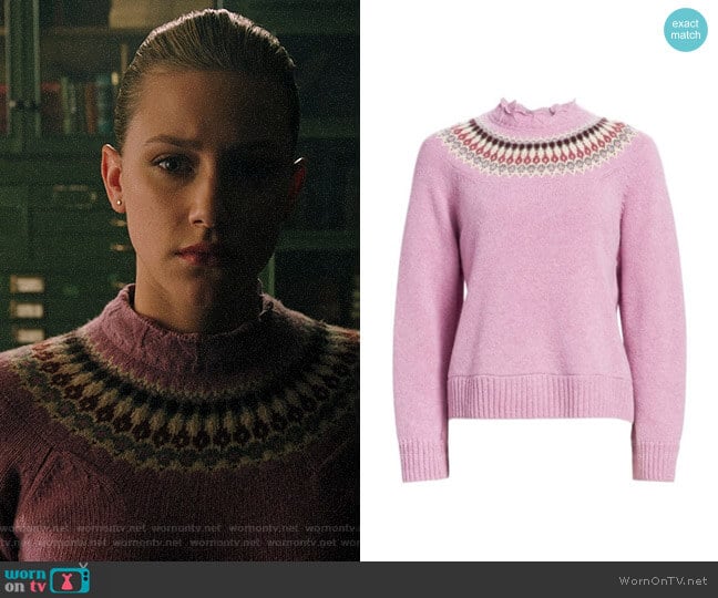 Sea Brie Fair Isle Sweater worn by Betty Cooper (Lili Reinhart) on Riverdale