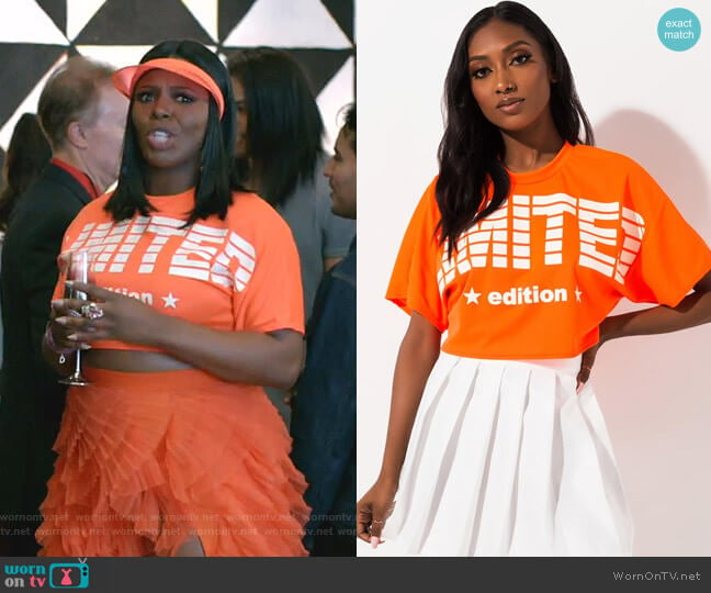 Limited Edition Cropped Tee by Akira Label worn by Porsha Taylor (Ta'Rhonda Jones) on Empire