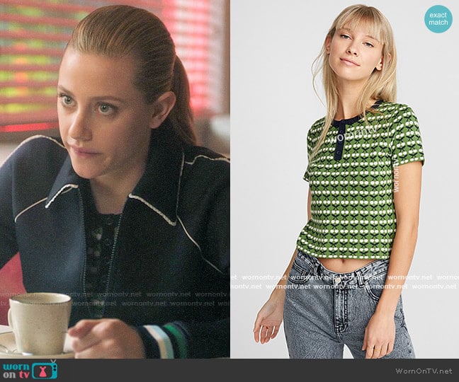 Simons Twik Flora Jacquard Sweater worn by Betty Cooper (Lili Reinhart) on Riverdale