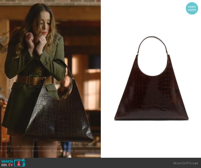 Rey Large Shoulder Bag by Staud worn by Fallon Carrington (Elizabeth Gillies) on Dynasty