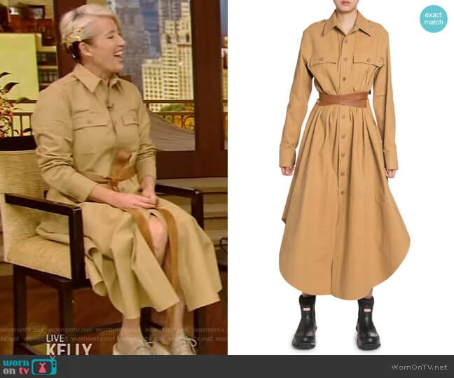 Cotton Belted Maxi Shirtdress by Stella McCartney worn by Emma Thompson on Live with Kelly and Ryan