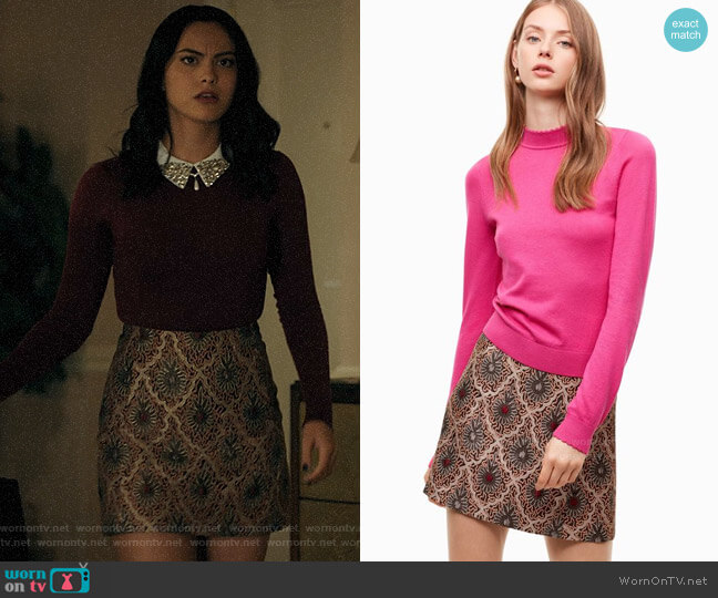 Aritzia Sunday Best Lyra Skirt worn by Veronica Lodge (Camila Mendes) on Riverdale