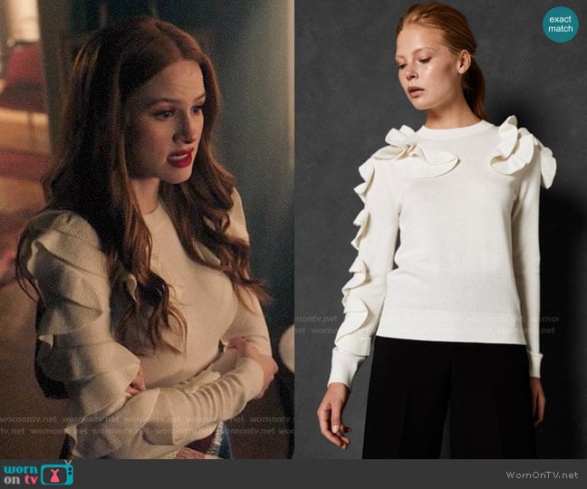 Ted Baker Pallege Sweater worn by Cheryl Blossom (Madelaine Petsch) on Riverdale